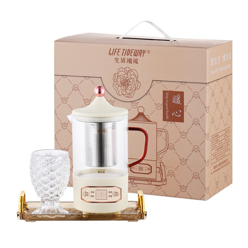 Health Pot multifunkcionális elektromos főző- és teáskanna kis irodához, 800 ml, 300 W, 220 V, Automatikus kikapcsolás, Túlfűtés elleni védelem