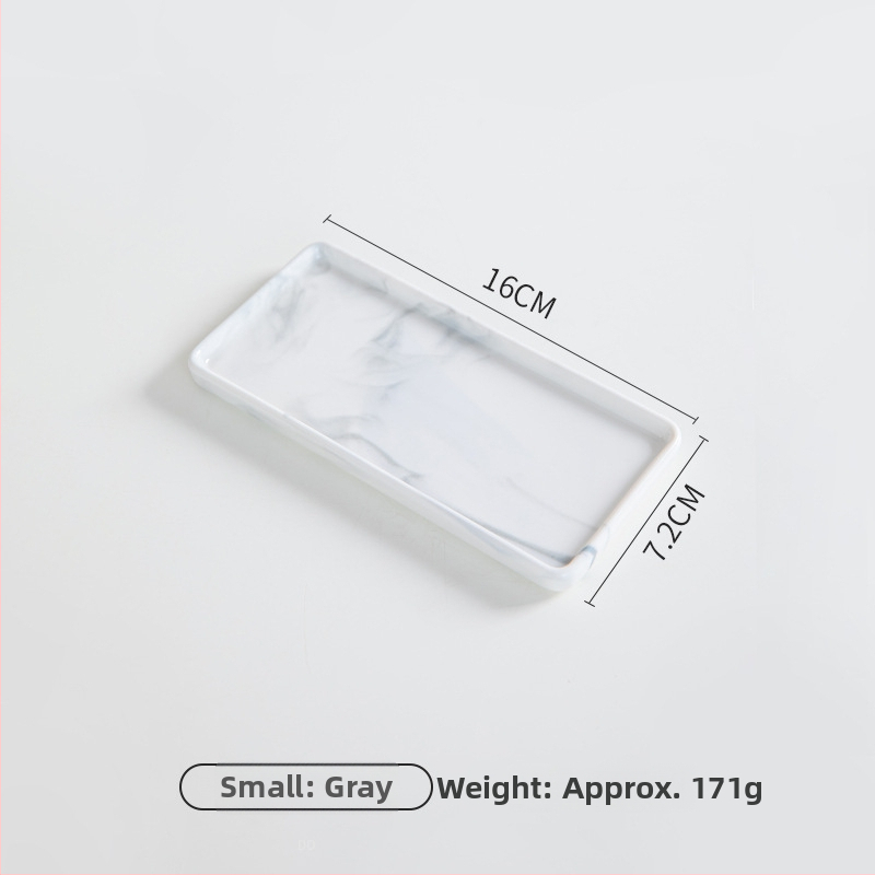 Keraminė kvadratinė plokštelė-padėklas su dryžiais, rankomis dažyta paviršius, šiuolaikinis minimalistinis stilius, tinkama mikrobangų krosninei