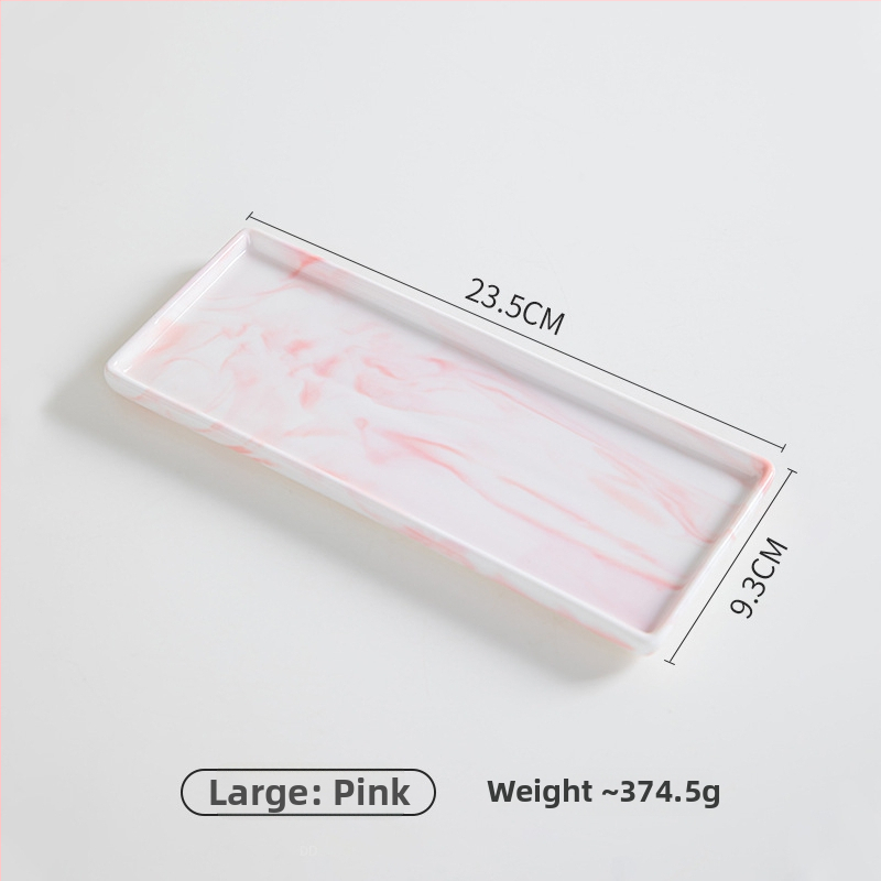 Keraminė kvadratinė plokštelė-padėklas su dryžiais, rankomis dažyta paviršius, šiuolaikinis minimalistinis stilius, tinkama mikrobangų krosninei