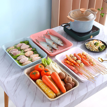 Plastikinis stačiakampis padėklas vientisu raštu (Prekės ženklas: Juxingshun; Medžiaga: Plastikas; Forma: Stačiakampė; Stilius: Naujasis Kinų stilius)