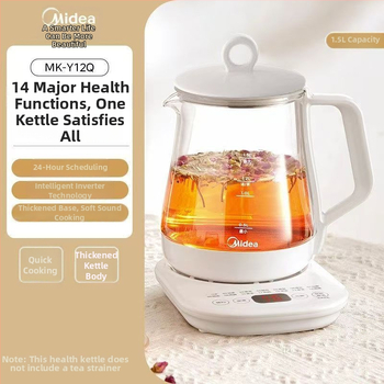 Ceainic de sănătate pentru birou – corp din sticlă borosilicată, 1–1,5 L, 220V, 500–1000W, termostat digital