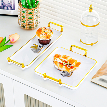 Plastikinė stačiakampė padėklas puodeliams, elektroplatinavimo paviršius, galimas logotipo spausdinimas