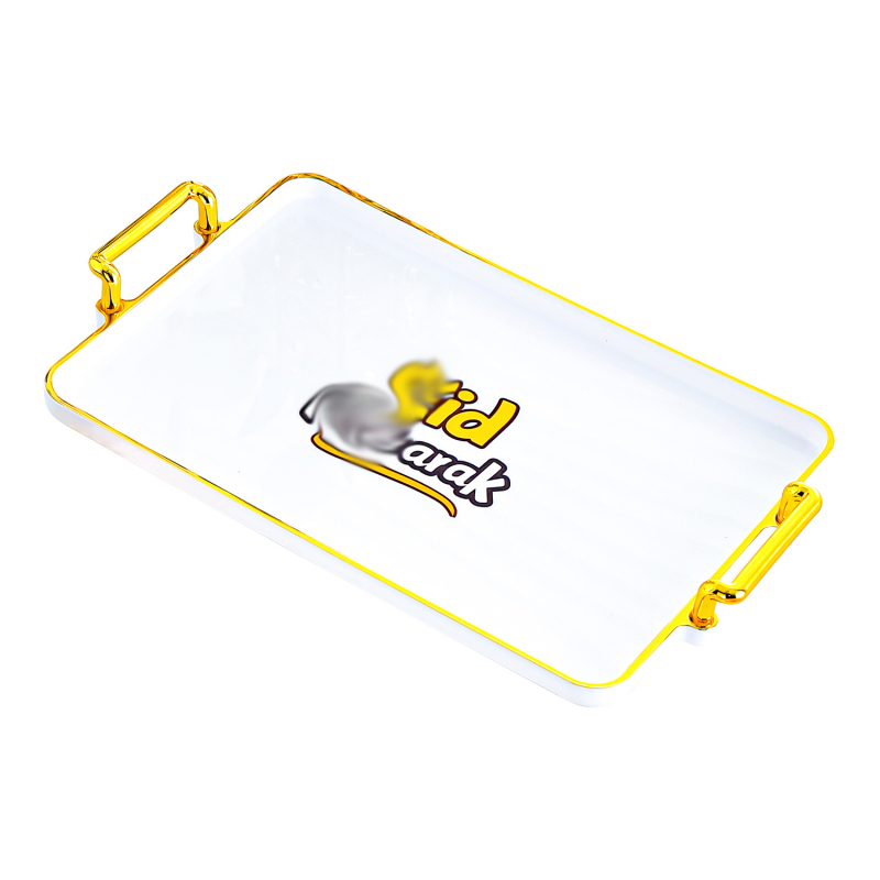 Plastikinė stačiakampė padėklas puodeliams, elektroplatinavimo paviršius, galimas logotipo spausdinimas