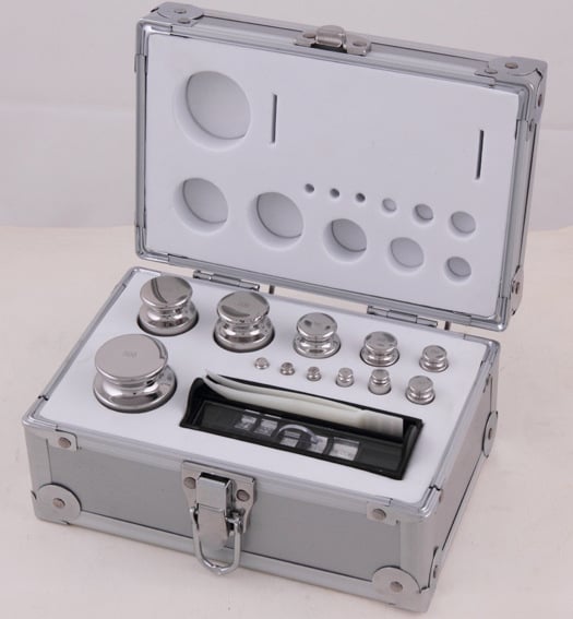 Greutăți de calibrare de înaltă precizie din oțel inoxidabil nemagnetic, model Huiheng, interval 500 g–1 mg, precizie E1/E2/F1/F2