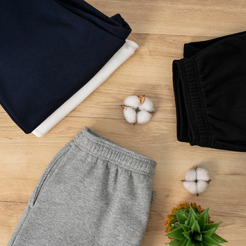 Fliisiga voodriga talvise sportpüksid vabas lõikes, keskmise taljega, 430 g puuvillasegu