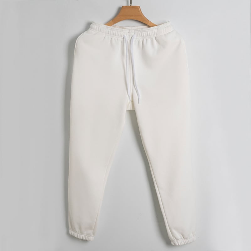 Fliisiga voodriga talvise sportpüksid vabas lõikes, keskmise taljega, 430 g puuvillasegu