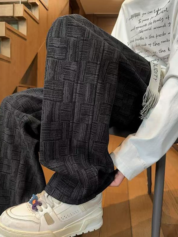 Meeste corduroy fleece'iga voodriga teksad, sirge lõige, talv