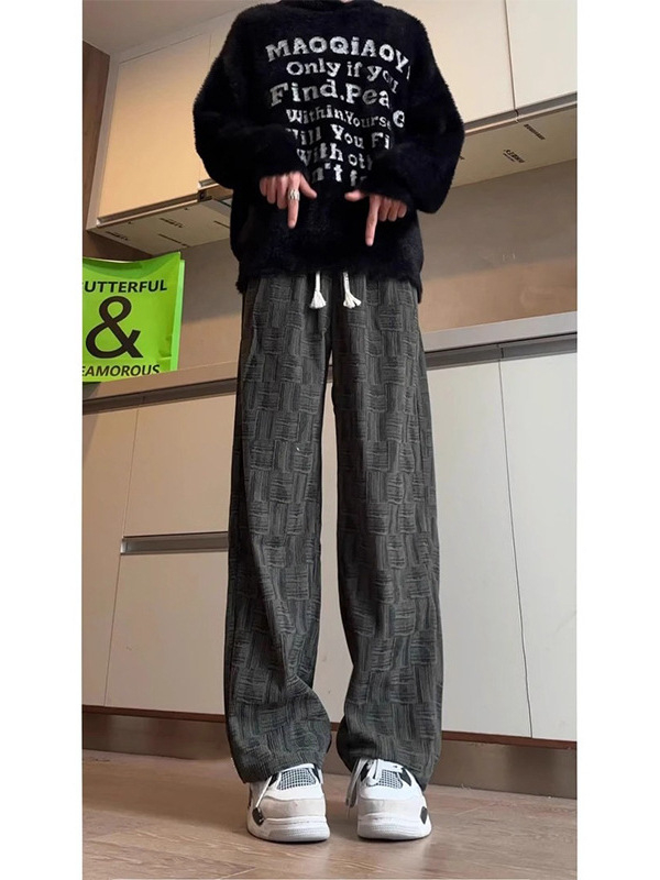 Meeste corduroy fleece'iga voodriga teksad, sirge lõige, talv