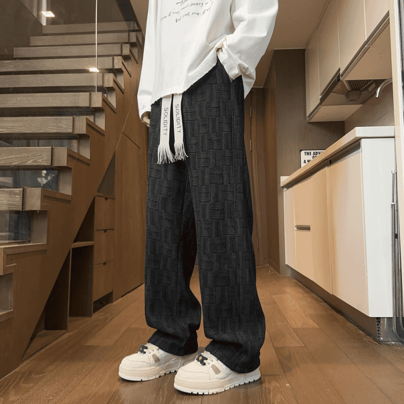 Meeste corduroy fleece'iga voodriga teksad, sirge lõige, talv