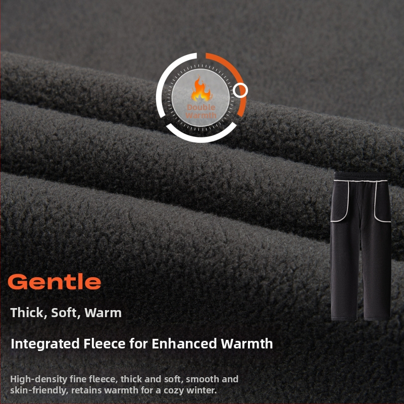 Pantaloni de iarnă din corduroy, căptușiți cu fleece, croială dreaptă, talie medie, șiret în talie, model dungat