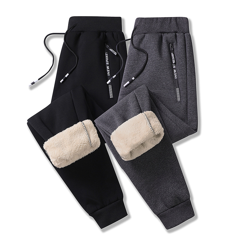 Meeste pikkade pükste fleece vooder, vaba lõige, keskmine vöökoht, polüester, mikroelastsus