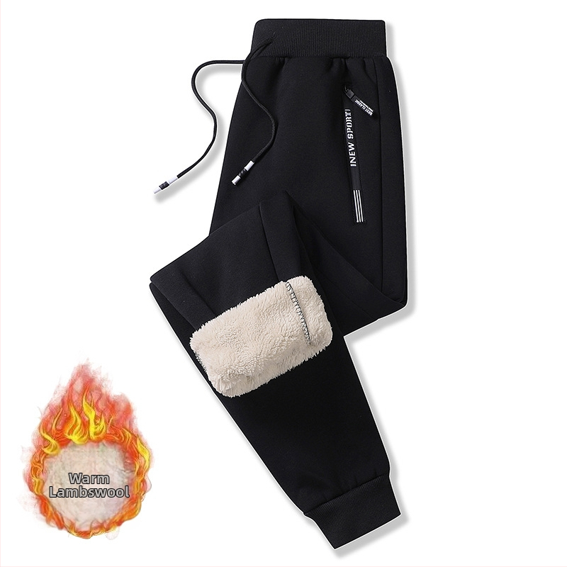 Meeste pikkade pükste fleece vooder, vaba lõige, keskmine vöökoht, polüester, mikroelastsus