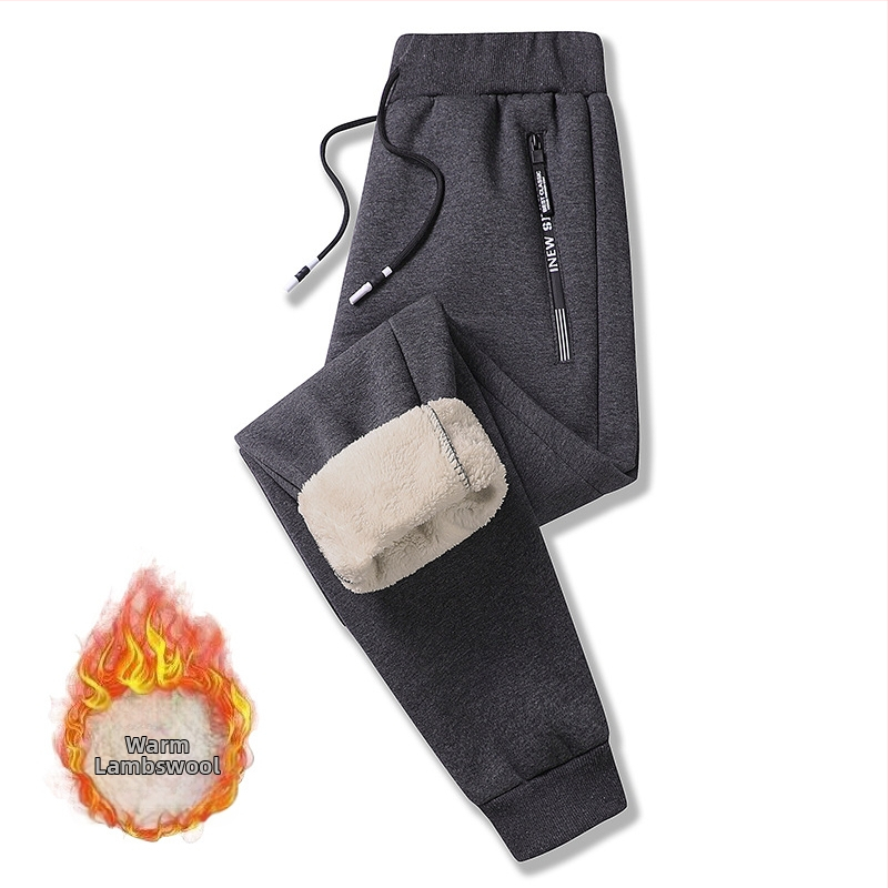 Meeste pikkade pükste fleece vooder, vaba lõige, keskmine vöökoht, polüester, mikroelastsus