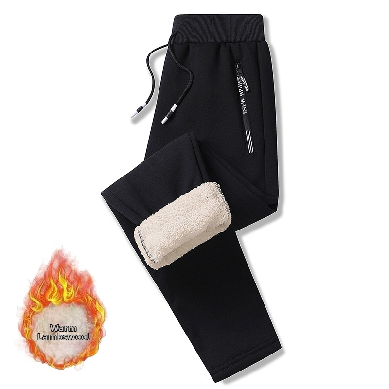 Meeste pikkade pükste fleece vooder, vaba lõige, keskmine vöökoht, polüester, mikroelastsus