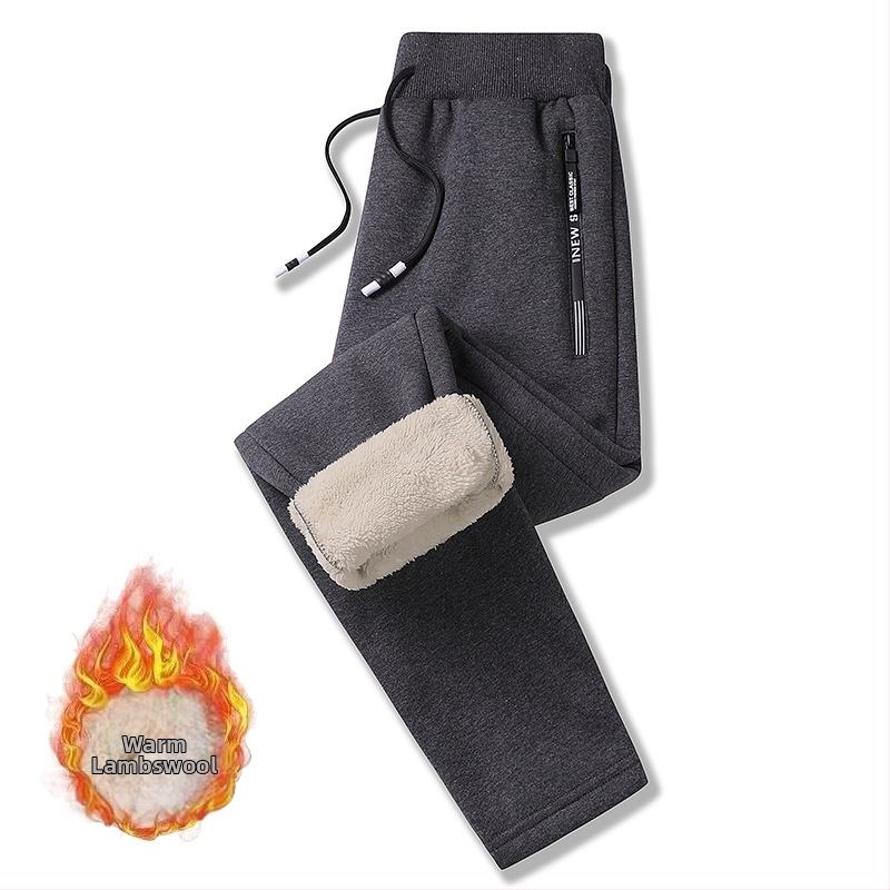 Meeste pikkade pükste fleece vooder, vaba lõige, keskmine vöökoht, polüester, mikroelastsus