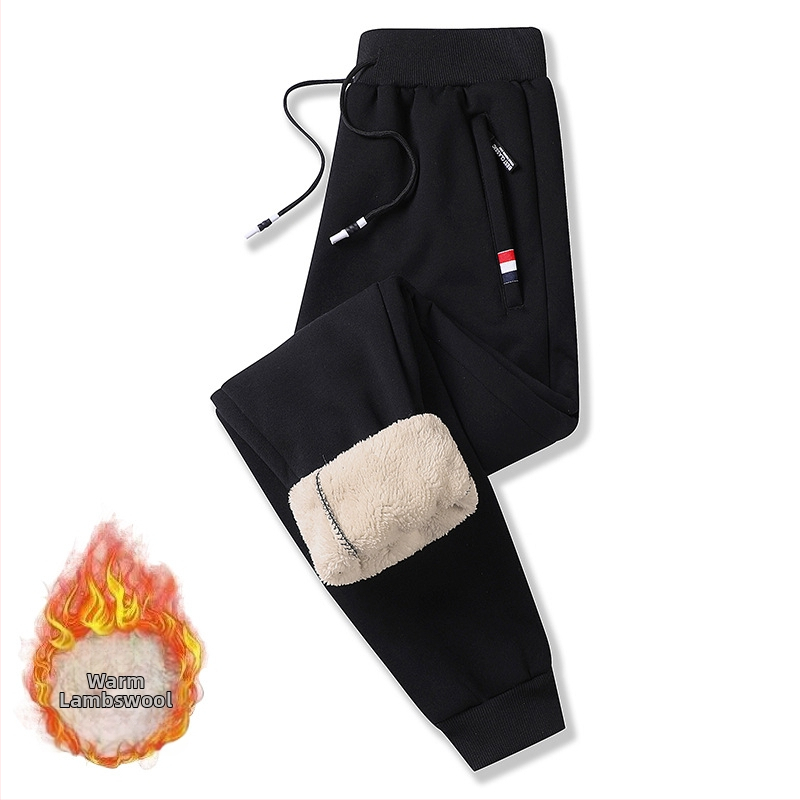 Meeste pikkade pükste fleece vooder, vaba lõige, keskmine vöökoht, polüester, mikroelastsus