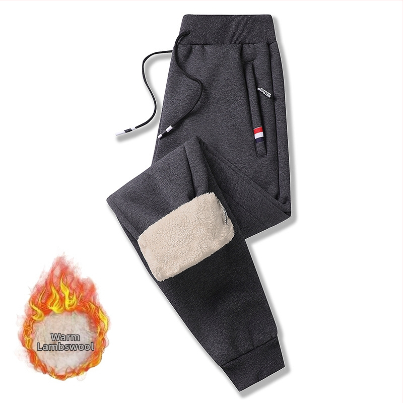 Meeste pikkade pükste fleece vooder, vaba lõige, keskmine vöökoht, polüester, mikroelastsus