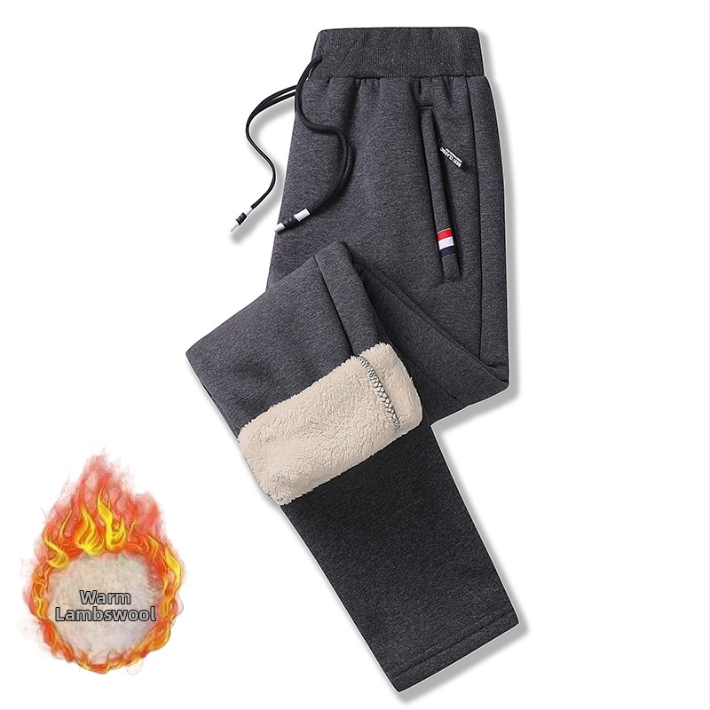 Meeste pikkade pükste fleece vooder, vaba lõige, keskmine vöökoht, polüester, mikroelastsus