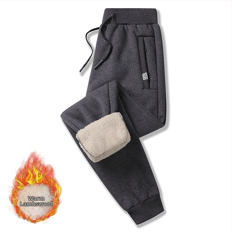 Meeste pikkade pükste fleece vooder, vaba lõige, keskmine vöökoht, polüester, mikroelastsus