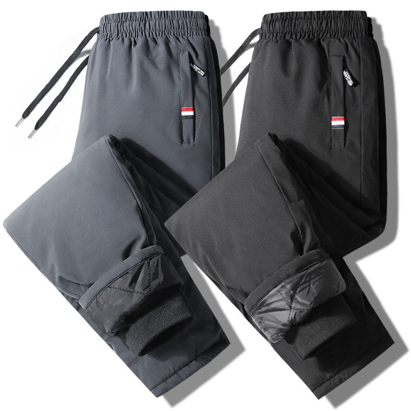 Meeste polüesterpüksid, slim fit, keskmine vöökoht, ühevärvilised, mikroelastsus