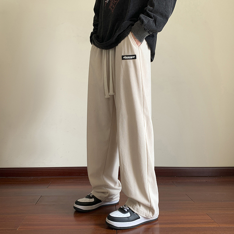 Pantaloni bărbătești corduroy căptuți cu fleece, croială lejeră, talie medie, închidere cu șnur, pentru iarnă