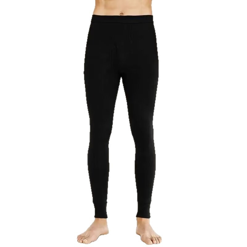 Meeste termilised fliisipüksid, polüester, slim fit, keskmine talje, sügis-talv