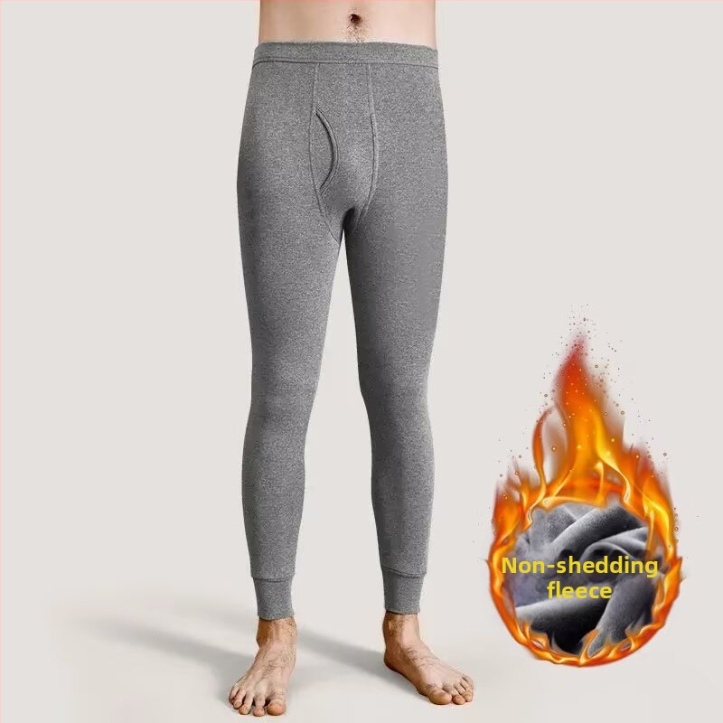 Meeste termilised fliisipüksid, polüester, slim fit, keskmine talje, sügis-talv