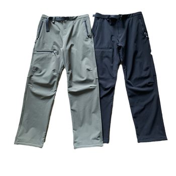 Matkamiseks fleece-voodriga püksid, sirge lõige, kõrge vöökoht, nailonist mägimaterjal