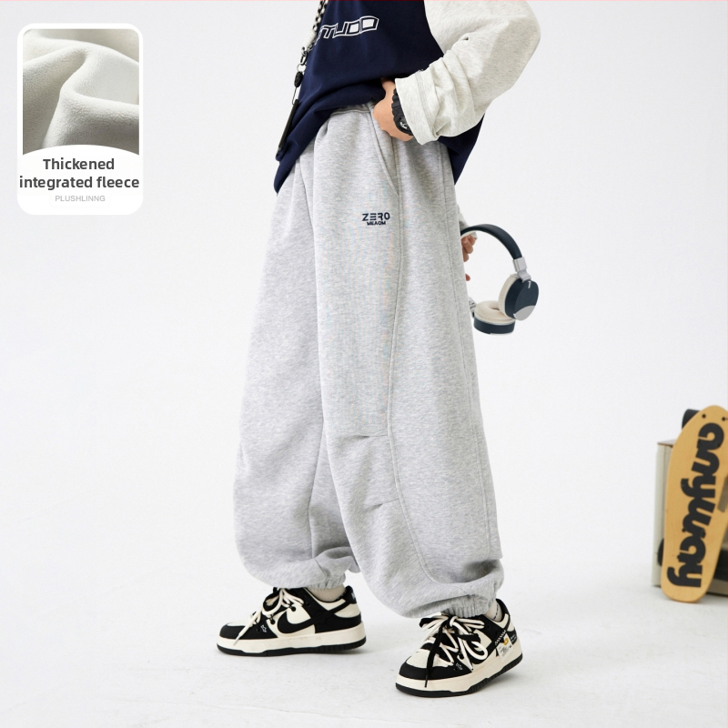 Poiste talvised sportpüksid fleece-vooderduse, 52% puuvill, keskmise vöökoht elastse vööga, pehme töötlemisega kangas, talv 2025