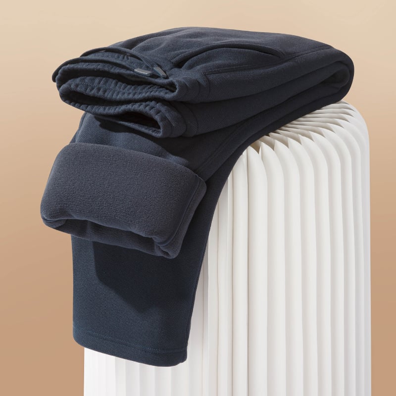 Мъжки спортни панталони с прави крачоли, ветроустойчиви, подплатени полар, средна талия, едноцветни, зимни