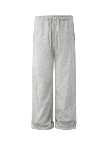 MYQ sive muške zimske hlače ravnog kroja, širokih nogavica, korejski stil, do poda