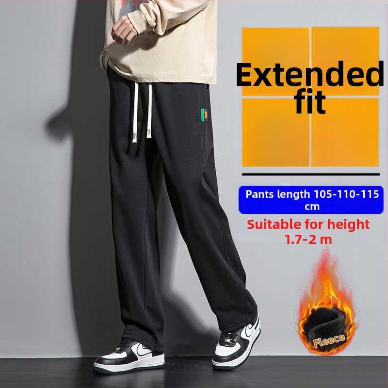 Meeste talvised fliisvooderdusega püksid, vaba lõige, sirged sääred, puuvillasegu 60%