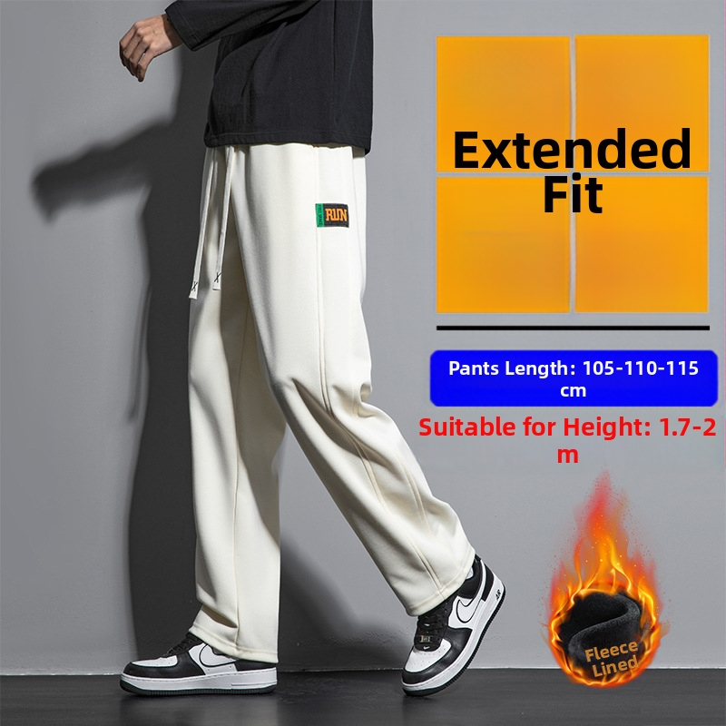 Meeste talvised fliisvooderdusega püksid, vaba lõige, sirged sääred, puuvillasegu 60%