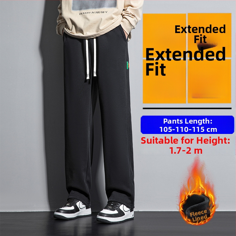 Meeste talvised fliisvooderdusega püksid, vaba lõige, sirged sääred, puuvillasegu 60%