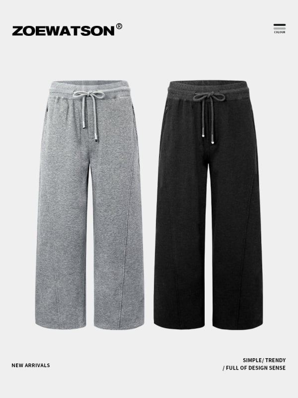 Zoewatson Vyriski tiesų kelnių su tiesia linija, vidutinio juosmens, fliso vidinis sluoksnis, audinys iš lipnių ryžių pluoštų