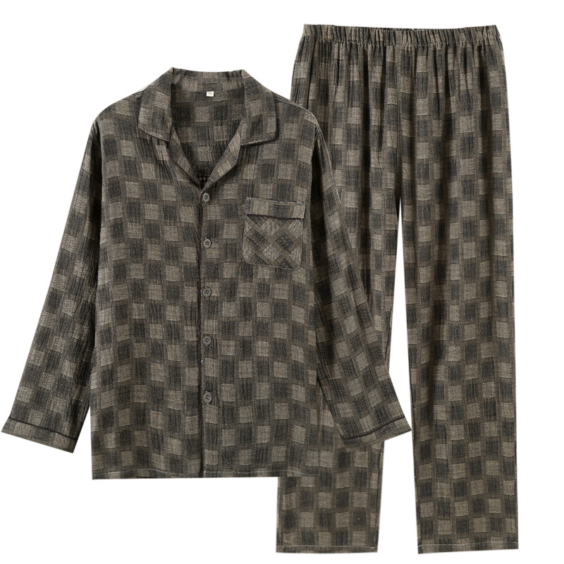 Meeste Jaapani stiilis pidžaama komplekt kardiganiga, puuvill 95–100%, keskmine kaal 141–160 g/m2, kaelus: Lapel