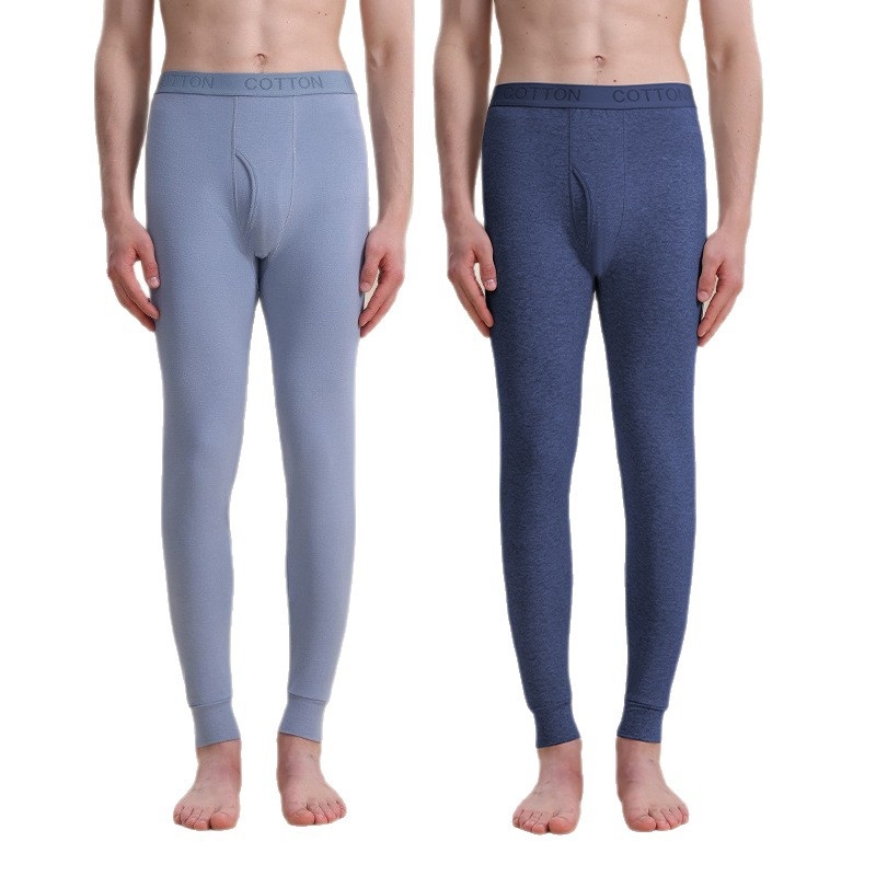 Meeste 100% puuvillast baasaluspesu – pikkade jalgadega aluspesu, kahekihiline, kiiresti kuivav, hingav, hoiab sooja.