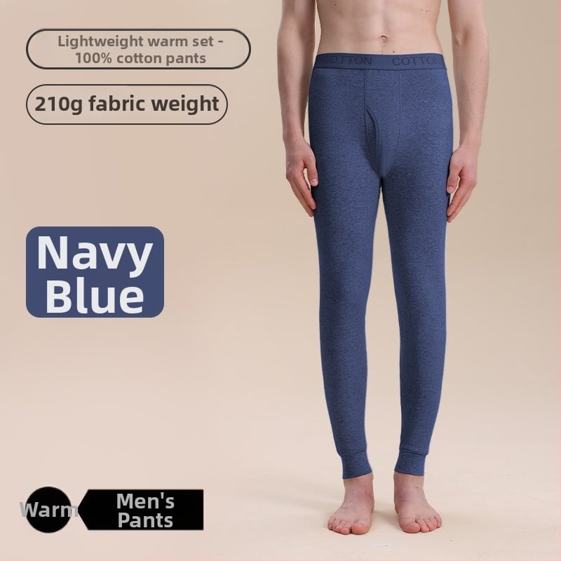 Meeste 100% puuvillast baasaluspesu – pikkade jalgadega aluspesu, kahekihiline, kiiresti kuivav, hingav, hoiab sooja.