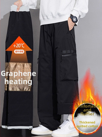 Meeste talvised sportlikud püksid sirge lõikega, 100% polüester, paksenenud materjal, keskmise kõrgusega talje, nööriga sulgemine, mitu taskut