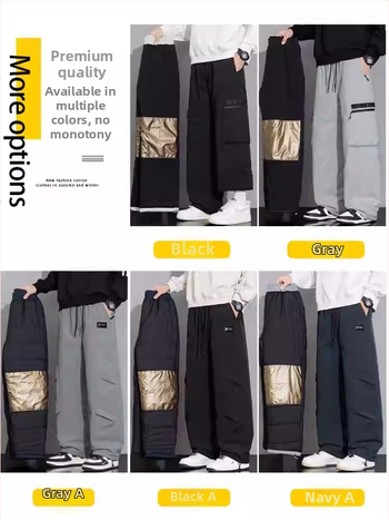 Meeste talvised sportlikud püksid sirge lõikega, 100% polüester, paksenenud materjal, keskmise kõrgusega talje, nööriga sulgemine, mitu taskut