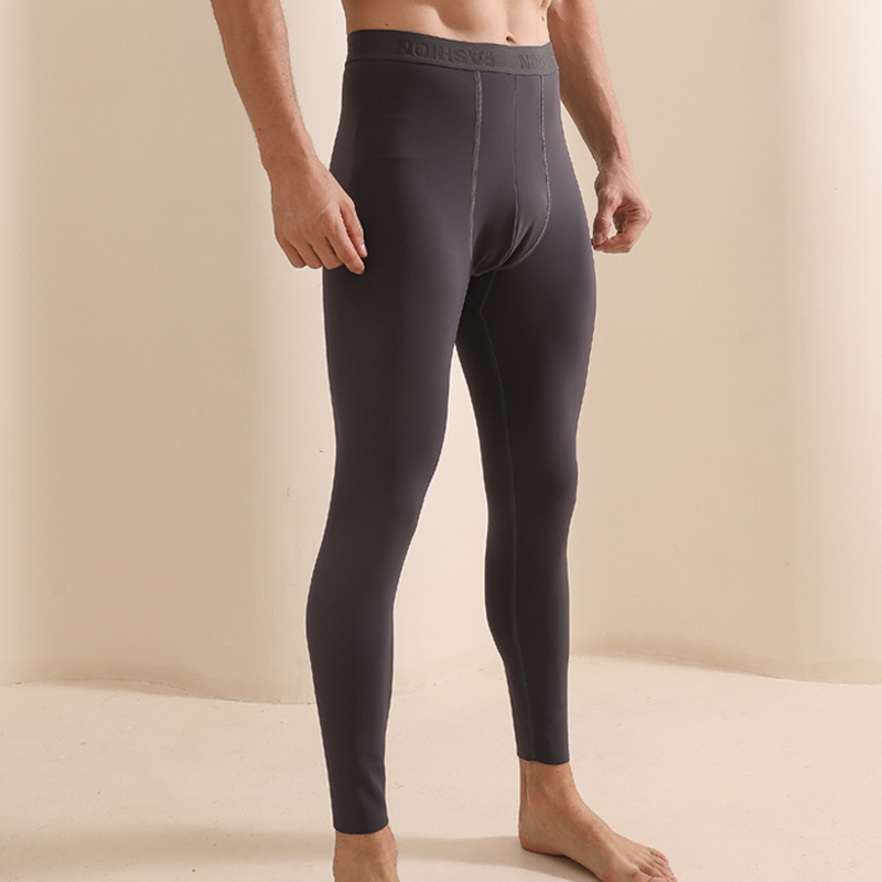 Meeste fliisvooderiga nailon-spandex termilised püksid, paksus 251–300 g/m², ühekihilised, soojad