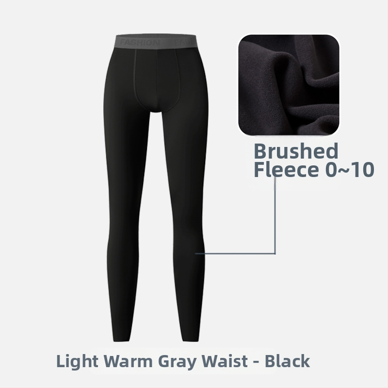 Meeste fliisvooderiga nailon-spandex termilised püksid, paksus 251–300 g/m², ühekihilised, soojad