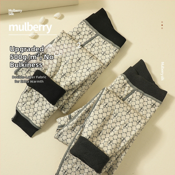 Meeste siidist termopüksid, velvetne vooderdusega, põlvekaitse ja vöökoht kaitse, 9/10 pikkus, ühekordne kiht, polüester