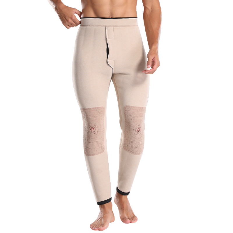 Meeste villased termopüksid, integreeritud põlvekaitsetega, fleece vooder, kolmekihiline konstruktsioon, 100% vill, 501-600 g/m² paksus