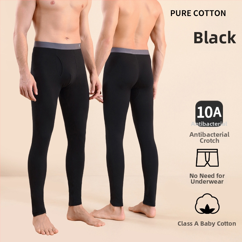 Meeste puuvillased termilised püksid, slim-fit, soojad, ühekihilised, 95–100% puuvill, keskmise kaaluga