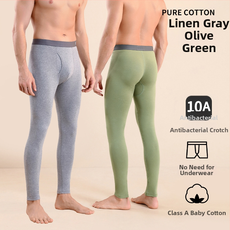 Meeste puuvillased termilised püksid, slim-fit, soojad, ühekihilised, 95–100% puuvill, keskmise kaaluga