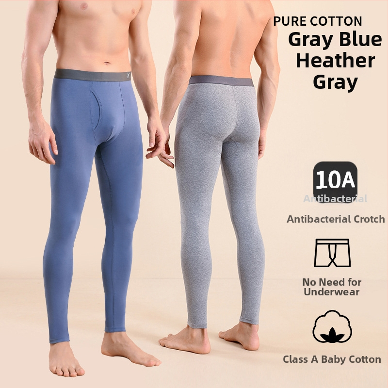 Meeste puuvillased termilised püksid, slim-fit, soojad, ühekihilised, 95–100% puuvill, keskmise kaaluga