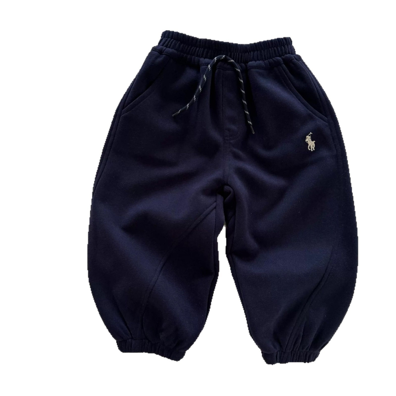 Детски памучни дълги панталони с мека обработка, еластична талия, за деца 1–3 години