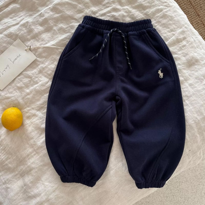 Детски памучни дълги панталони с мека обработка, еластична талия, за деца 1–3 години