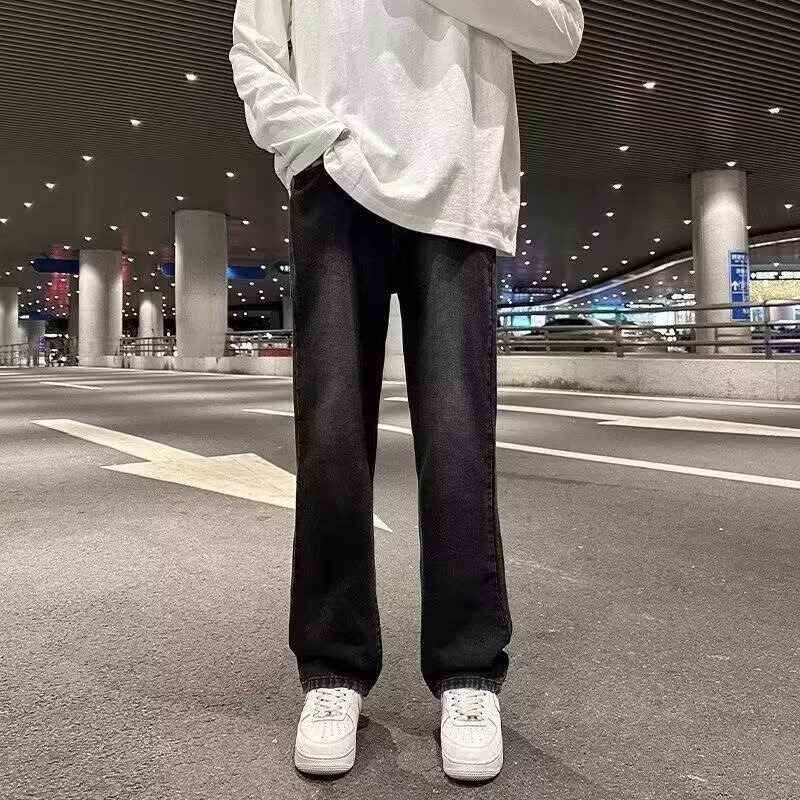 Pantaloni casual pentru bărbați din bumbac, croială lejeră, talie medie, lungime 9/10, închidere cu șnur